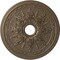 Ekena Millwork Rose and Ribbon Ceiling Medallion (Fits Canopies up to 4"), 23 5/8"OD x 4"ID x 1 1/2"P, Warm Silver CM23ROWSS - alternate 1